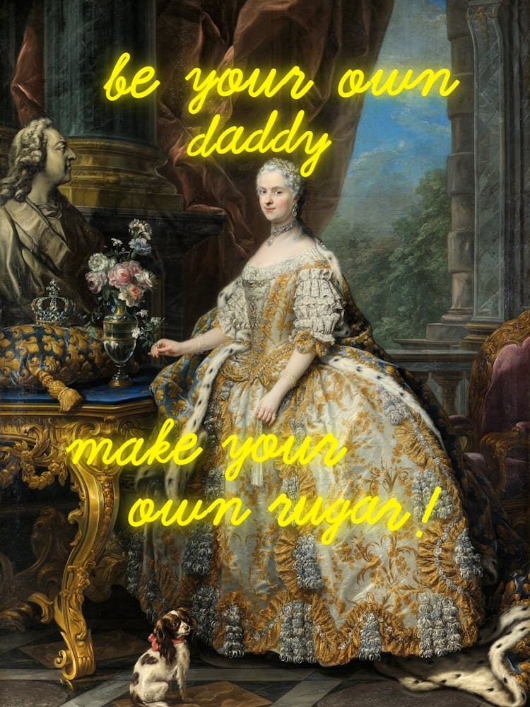 Trendy vintage altered art, be your own daddy make your own sugar