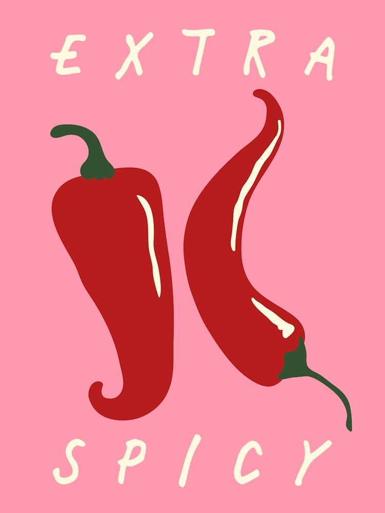Extra Spicy Pink Kitchen Decor