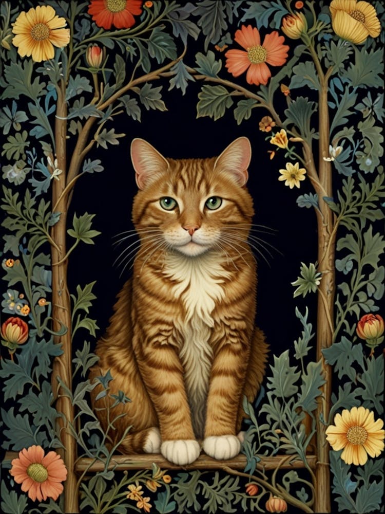 William Morris Cat In A Tree