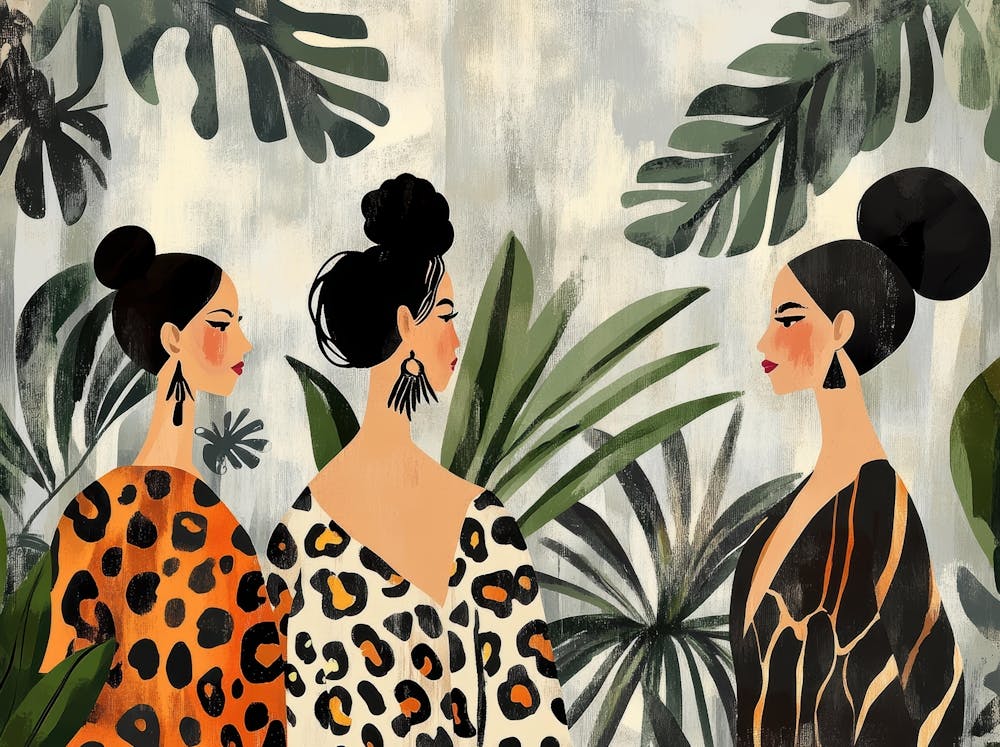 Three Women In Leopard Print 2