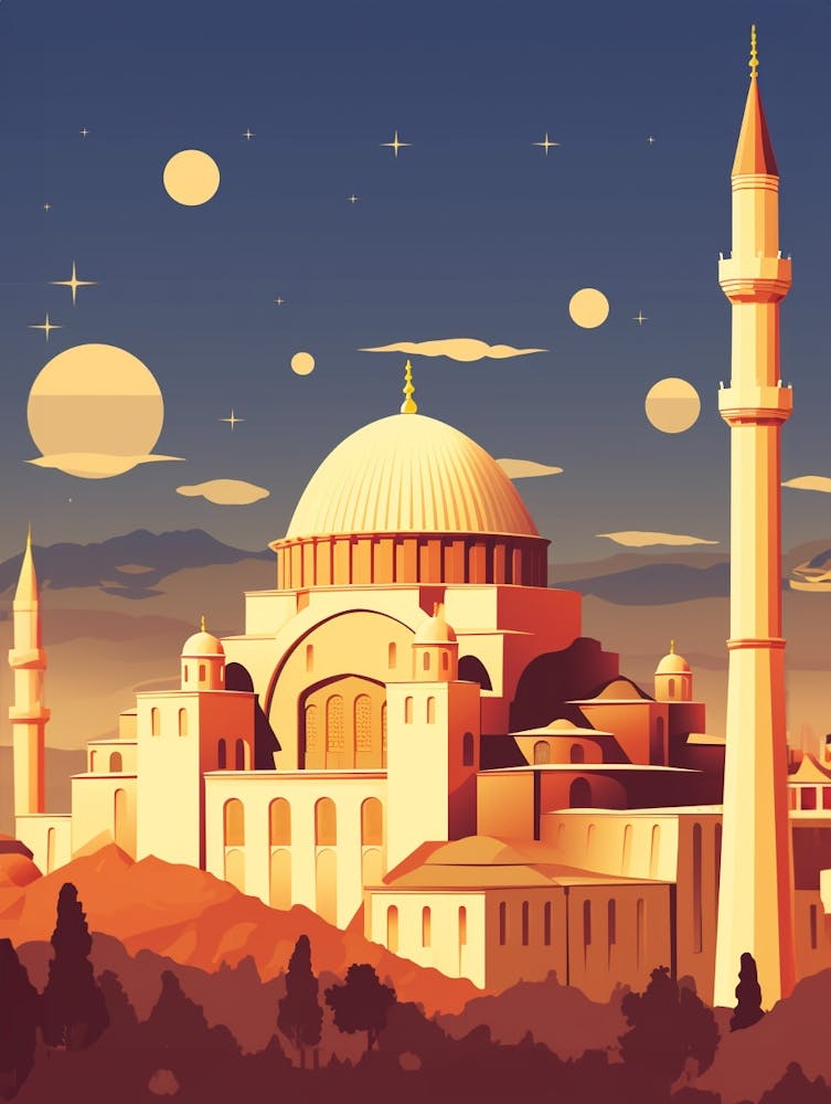 Hagia Sophia Ayasofy Modern Pixel Art 4