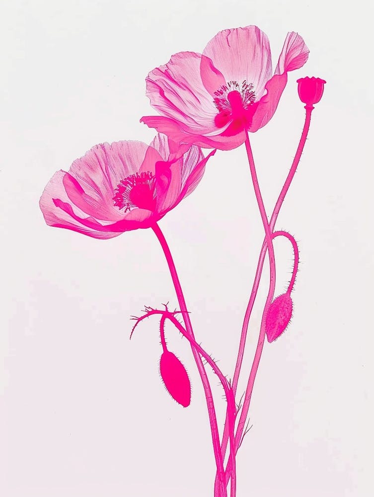 Hot Pink Poppy 1