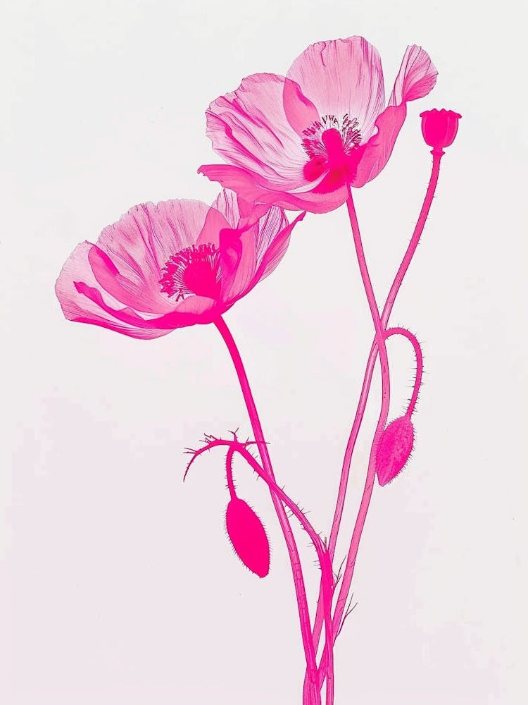 Hot Pink Poppy 1