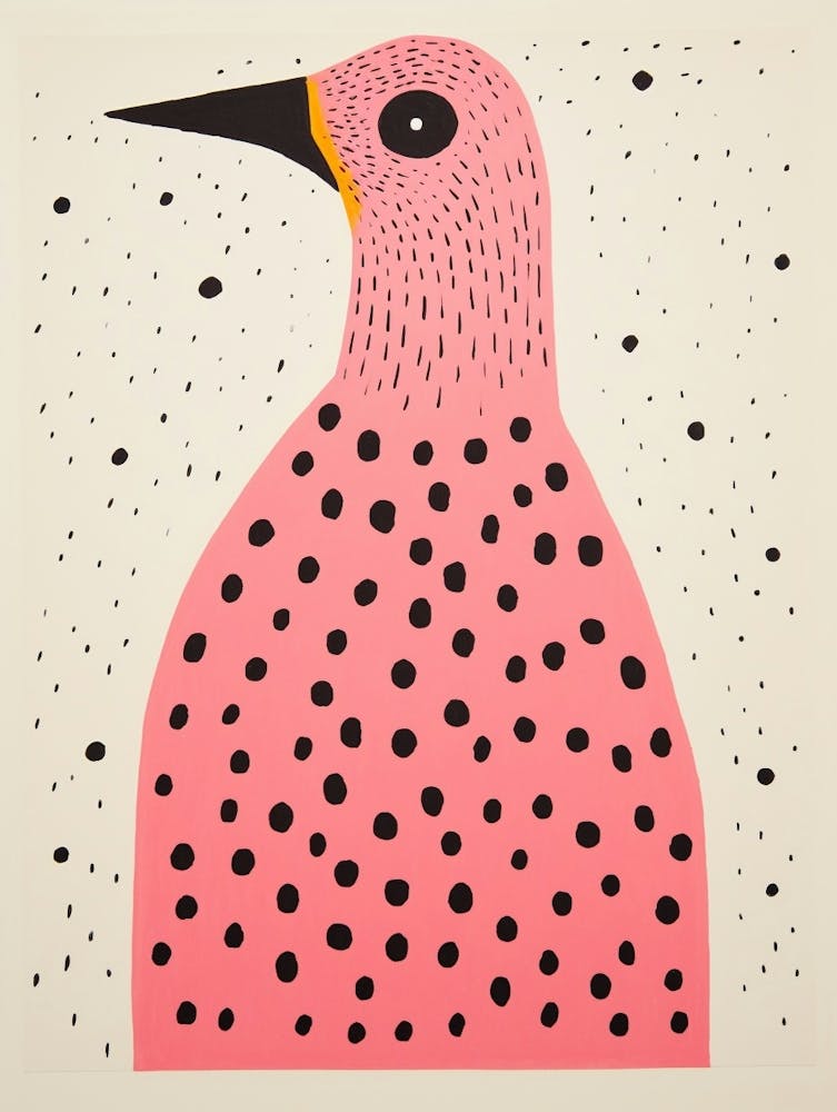 Pink Polka Dot Crane 2