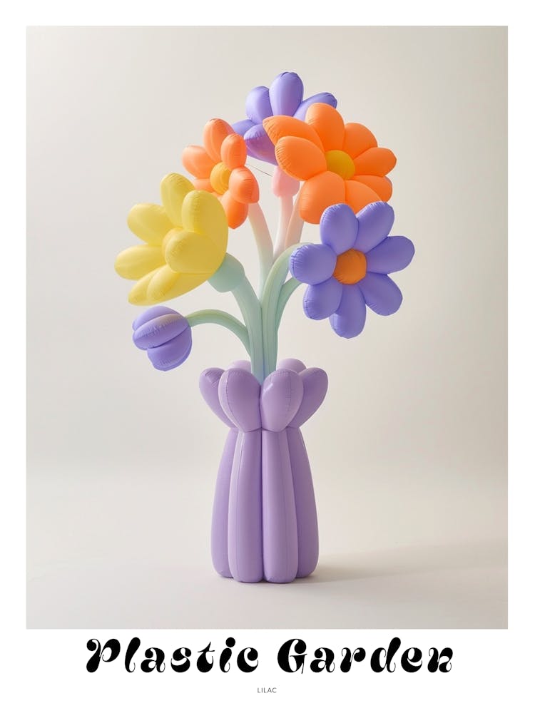 Dreamy Inflatable Flowers Poster Lilac 3
