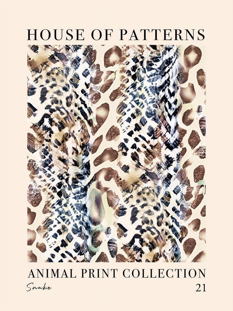 House Of Patterns Snake Animal Print Pattern 4