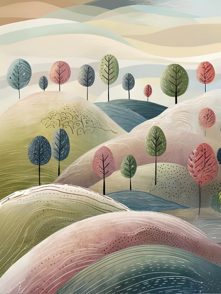 Trees In The Meadow