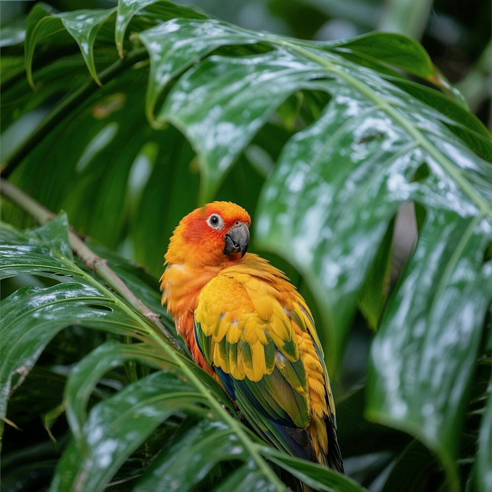 Papagei im Regenwald