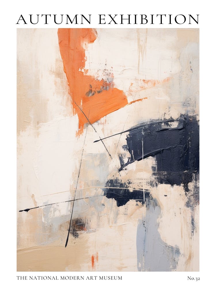 Autumn Exhibition Modern Abstract Poster 32