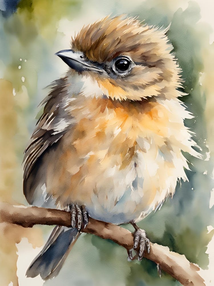 Watercolor Of A Bird