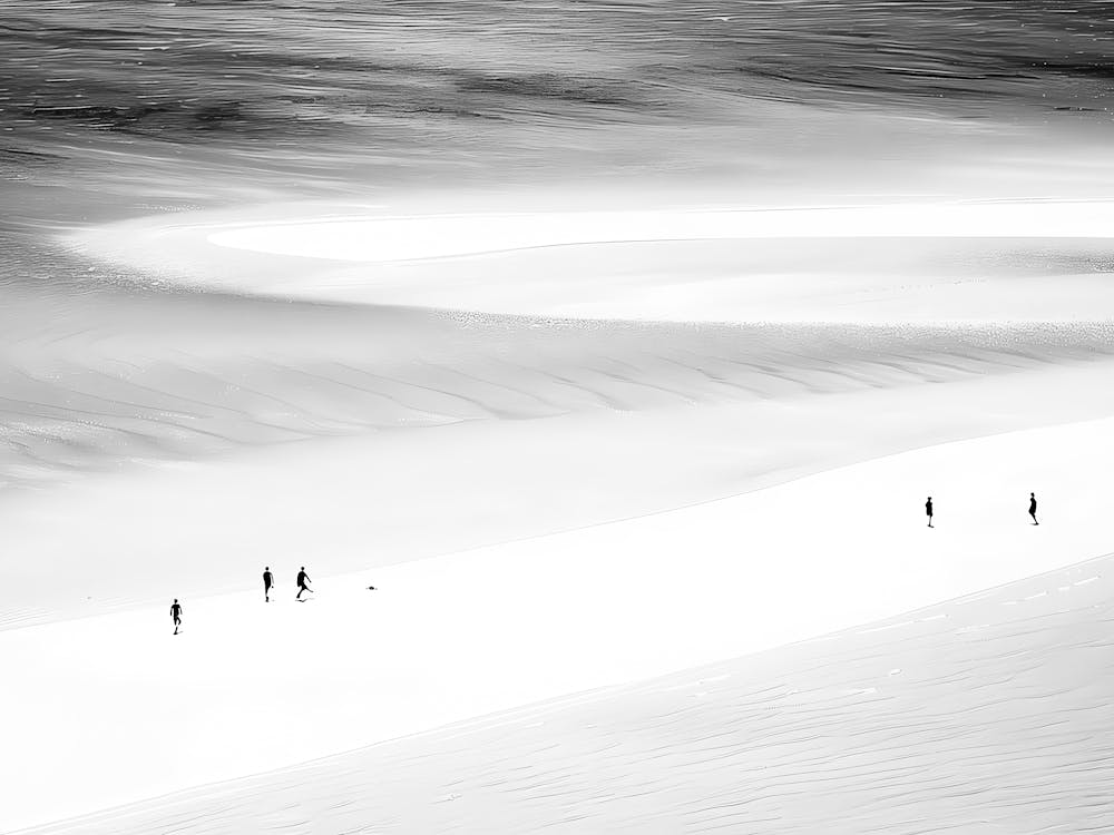 People Walking On The Beach