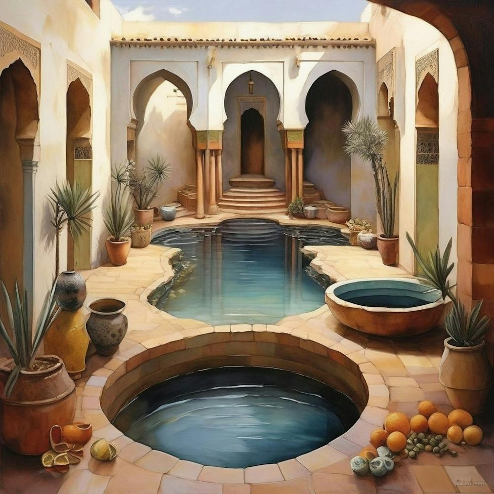 Courtyard With Pool