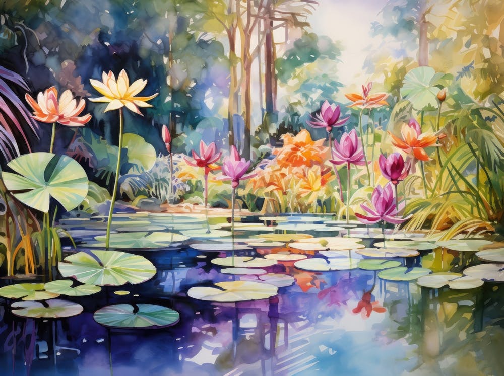 Water Lily Painting