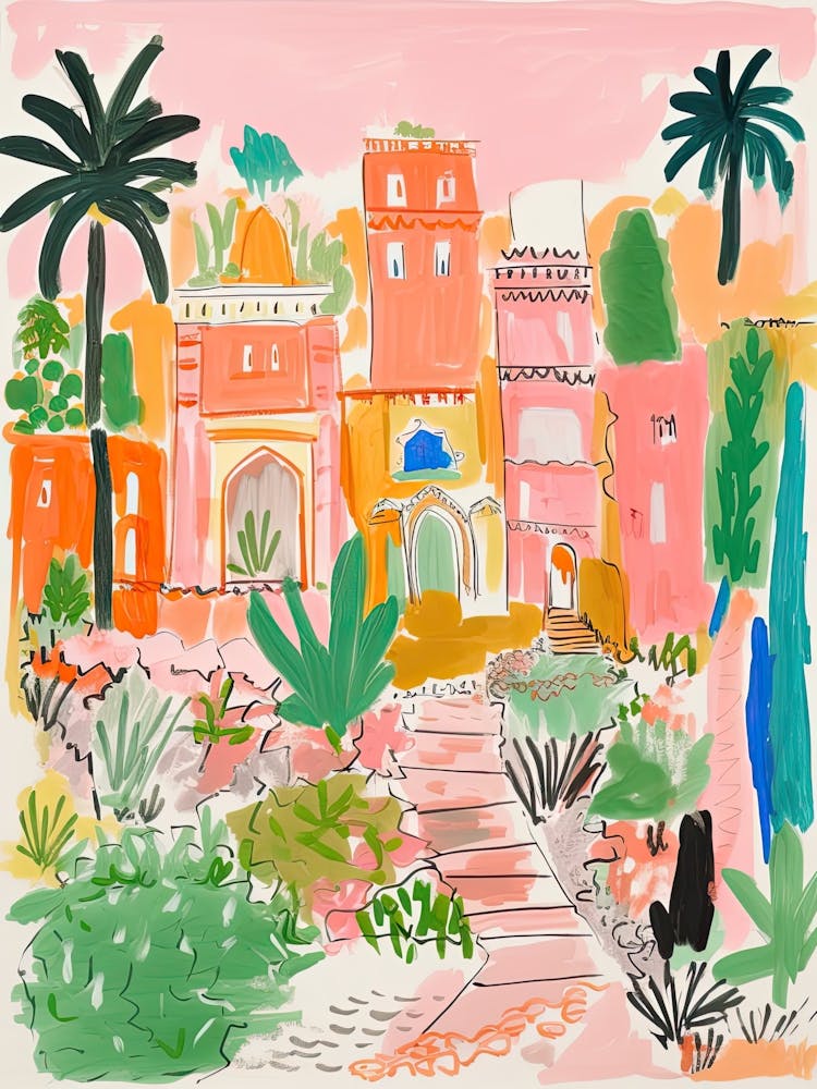 Riyadh, Dreamy Storybook Illustration 2