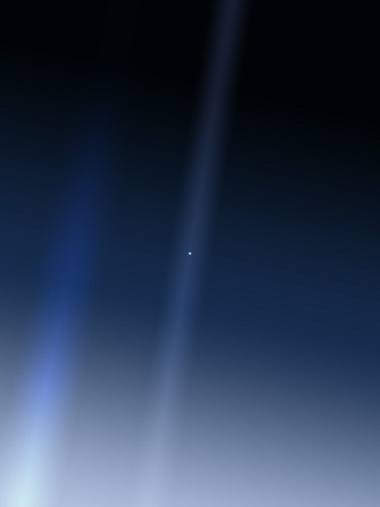 Pale Blue Dot poster, NASA Voyager 1 (2020 revision) — Space poster, science print, wall art, NASA poster, vector art