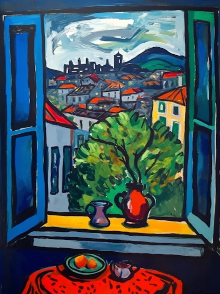 Window Edinburgh Scotland In The Style Of Matisse 3