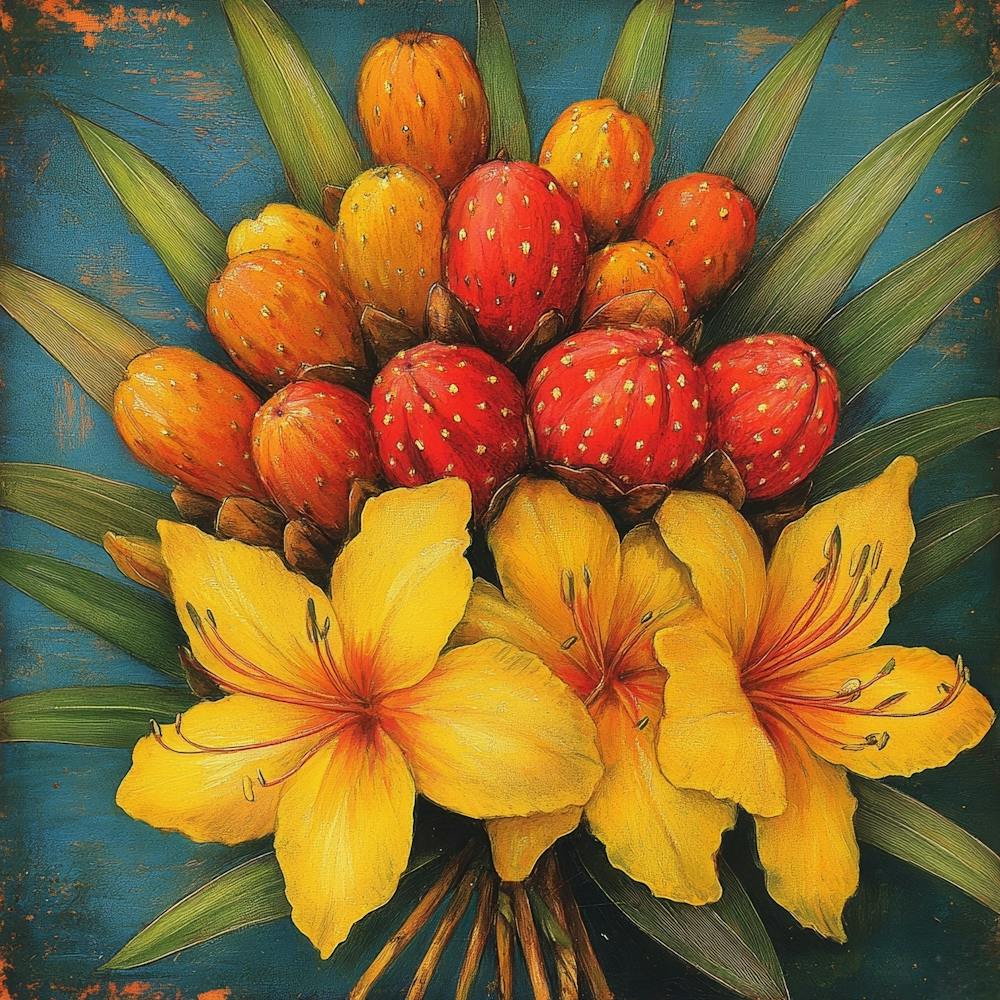 Tropical Lilies Art