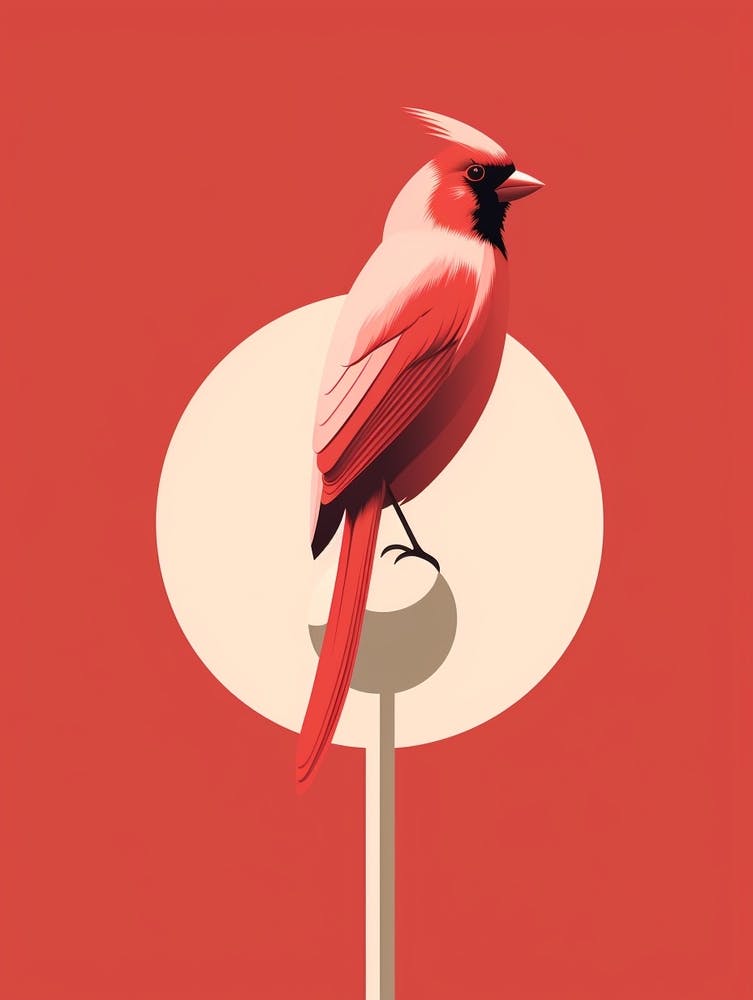 Minimalist Cardinal Illustration