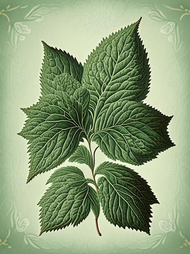 Mint Leaf Vintage Botanical 2