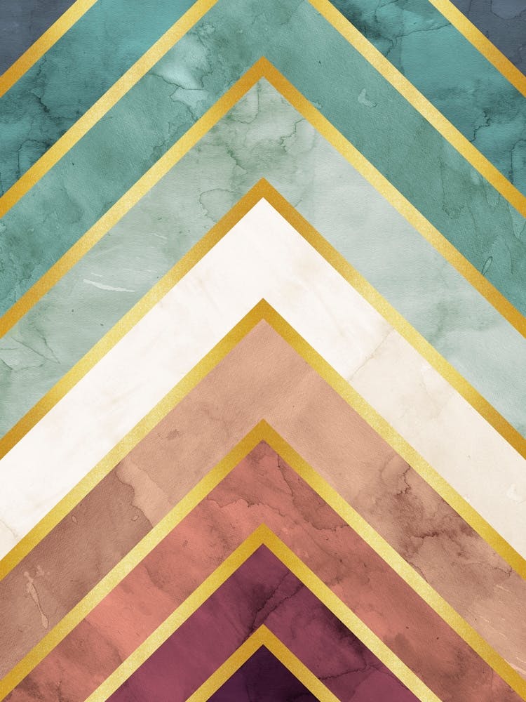 Geometry with gold and textures 3