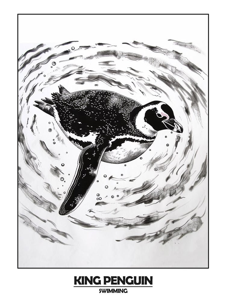 Penguin Swimming Poster 8