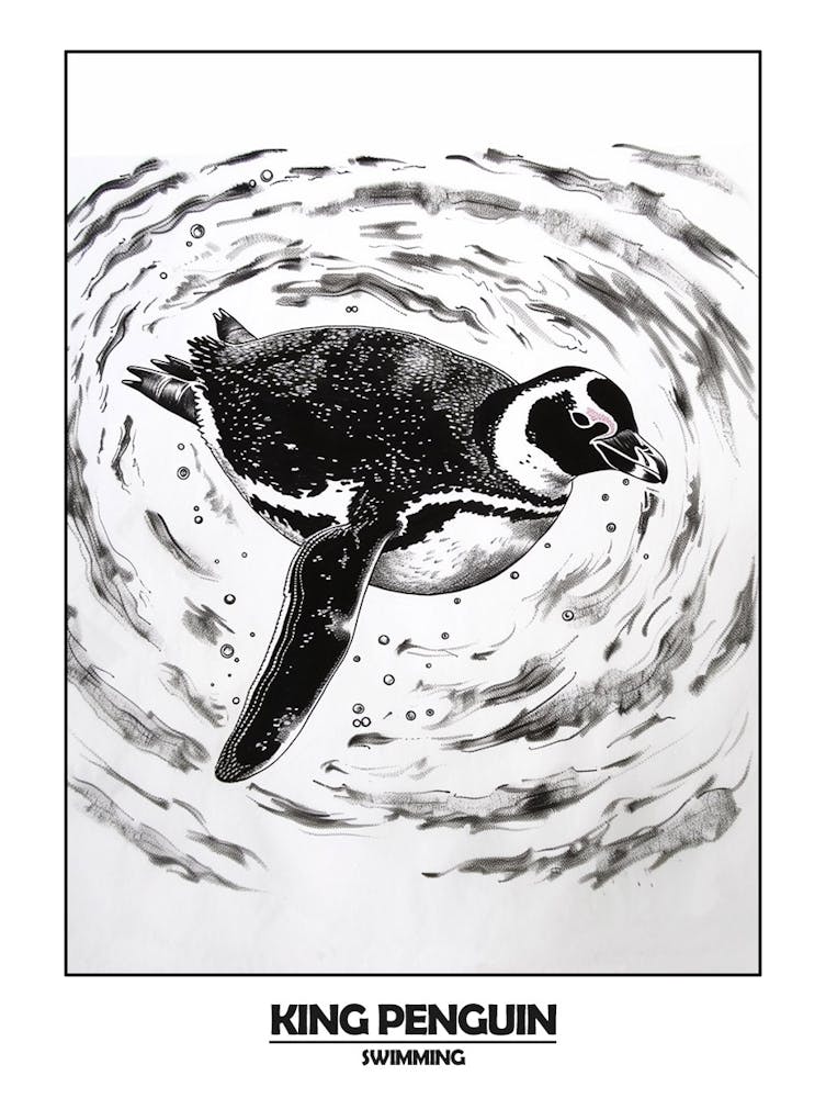 Penguin Swimming Poster 8