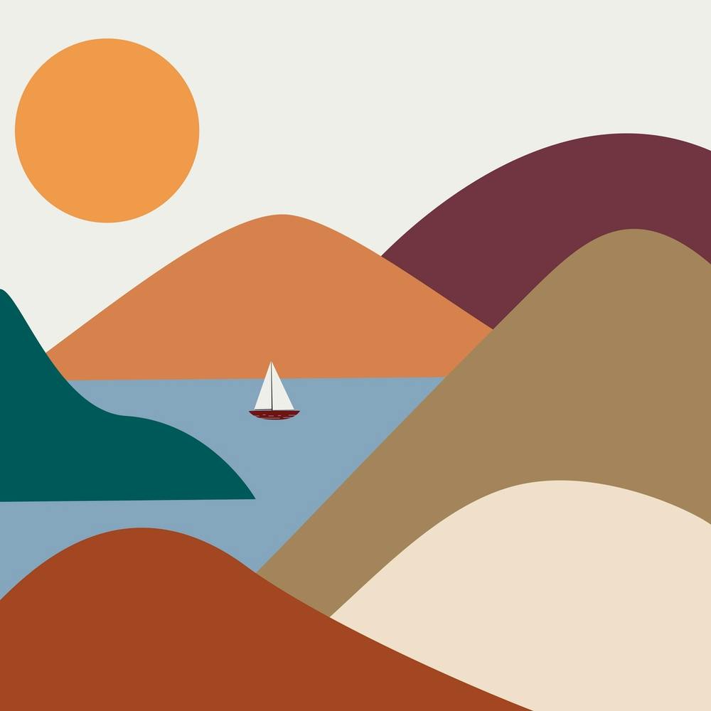 Sailboat In The Mountains