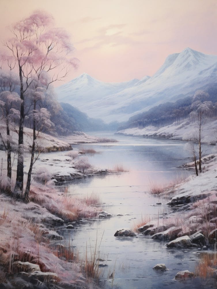 Dreamy Winter Painting Loch Lomond And The Trossach National Park Scotland 4