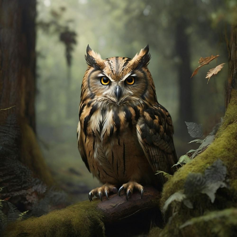 Owl In The Forest