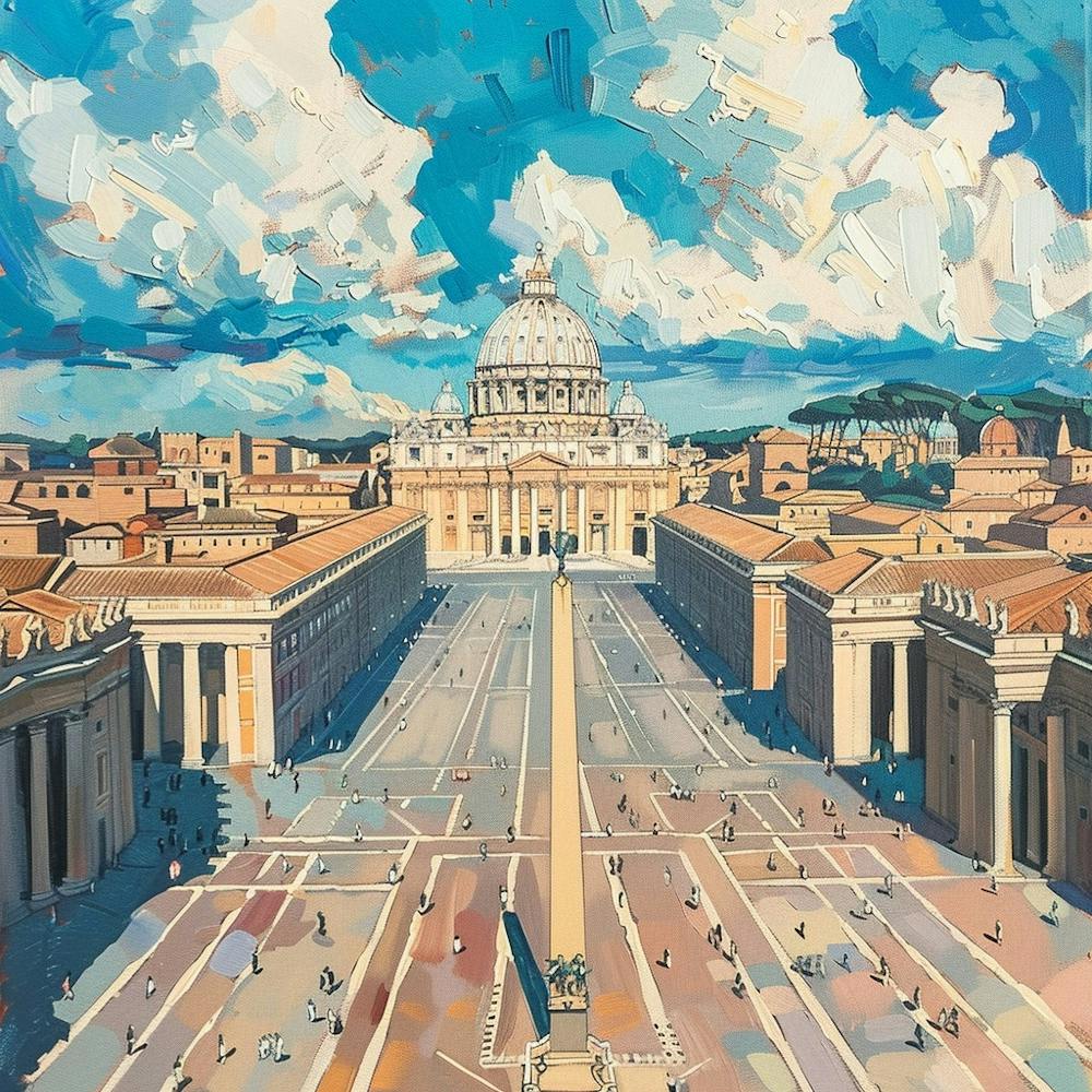 A Vatican City Oil Painting Illustration 1720445151 1