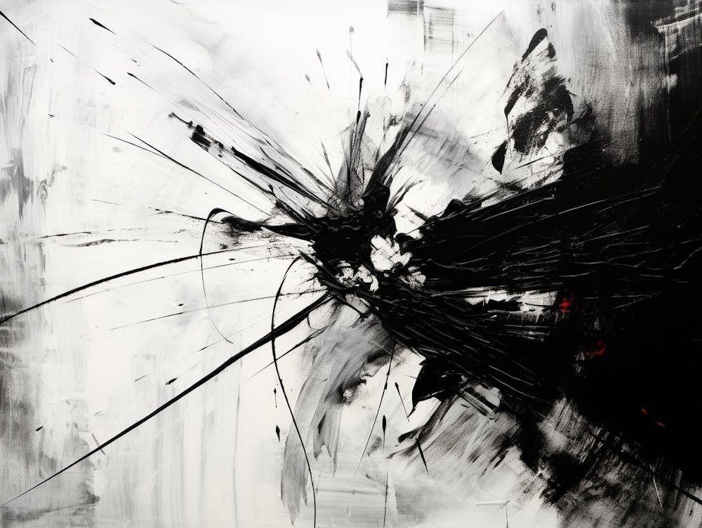 Conflict Abstract Black And White 8