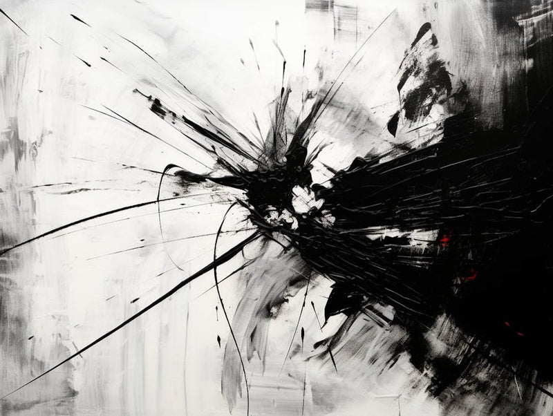 Conflict Abstract Black And White 8