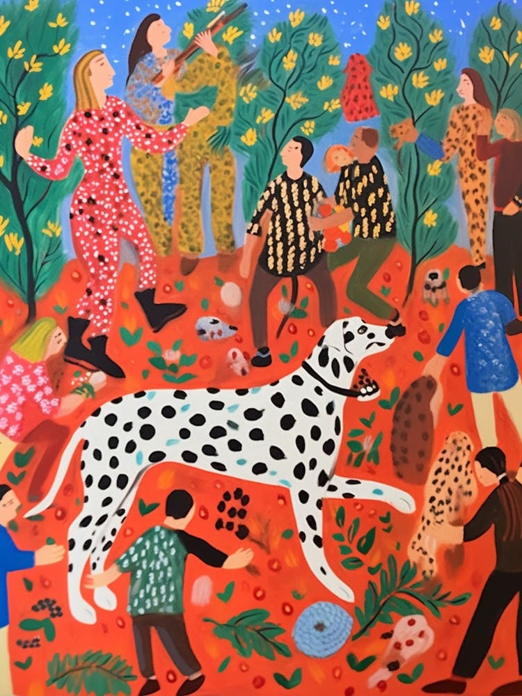 Maximalist Animal Painting Dalmatian 2
