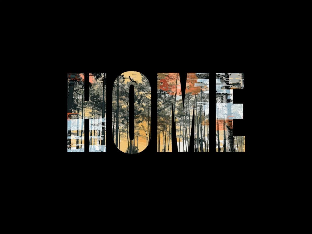 Home Poster Forest Collage Vintage 8