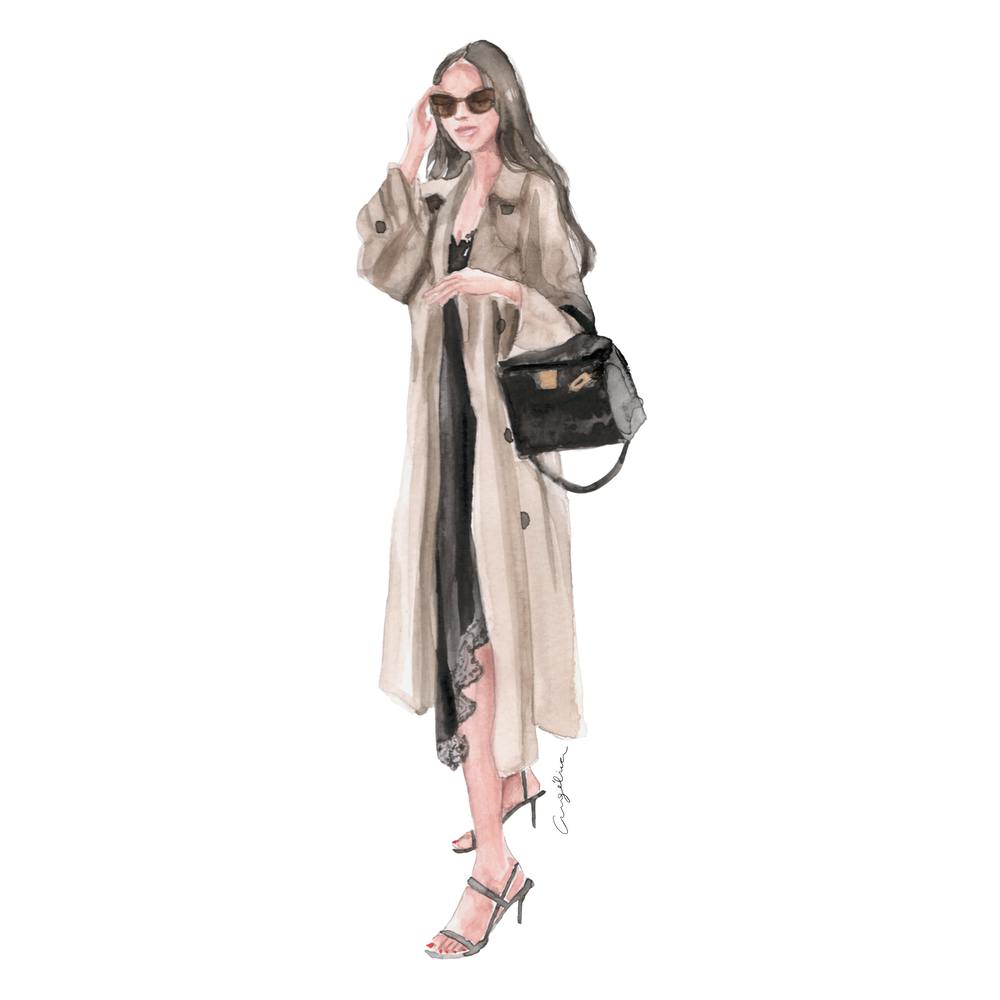 Woman In Trench Coat