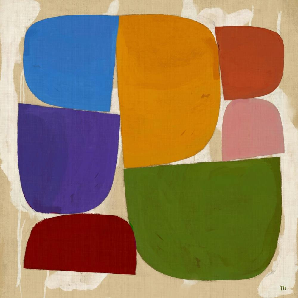 Square Abstract Colorful Composition Modern Style