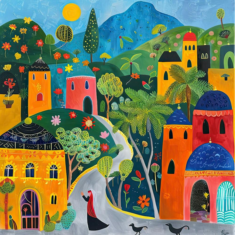 Kids Travel Illustration Yemen 1