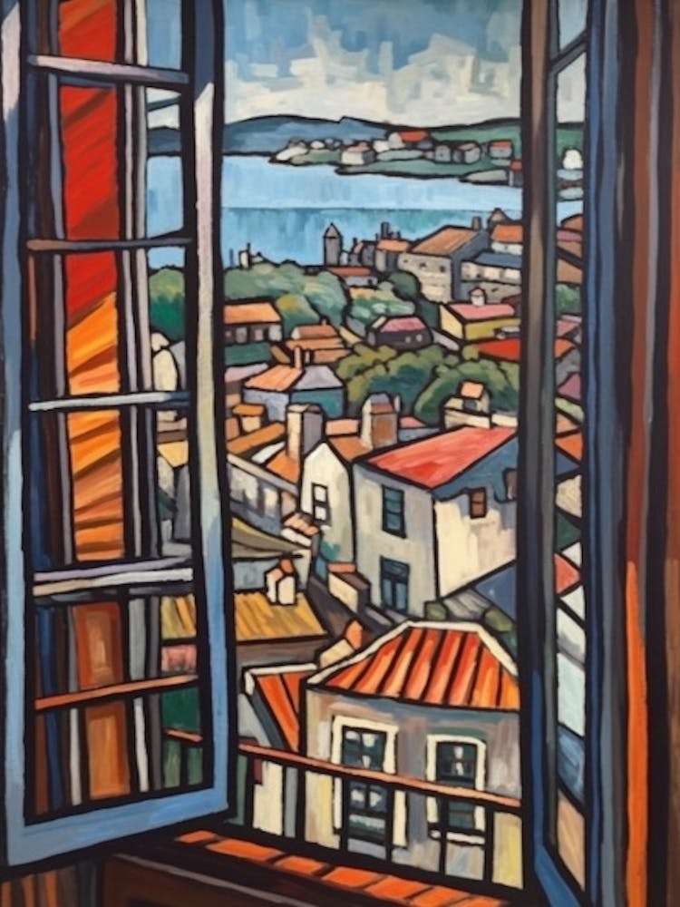 Window View Of Sydney Of In The Style Of Cubism 3