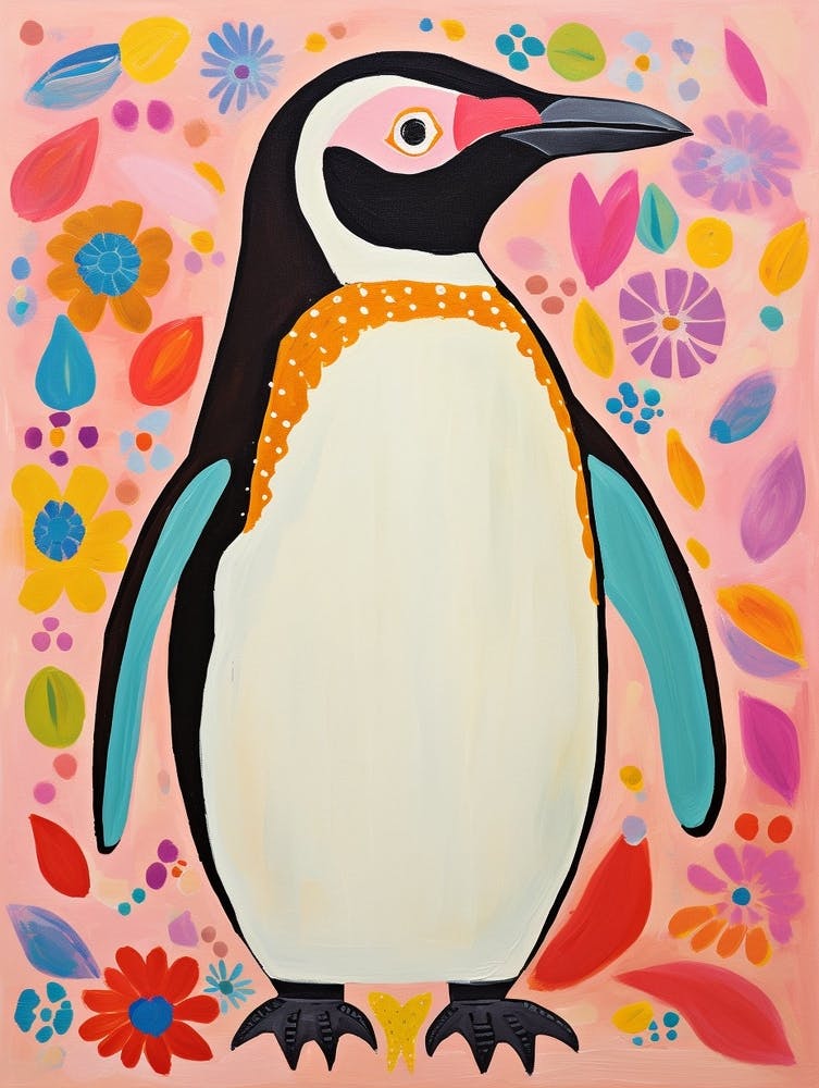 Pink Scandi Penguin 1