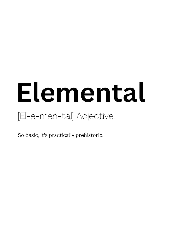 Elemental Definition Meaning