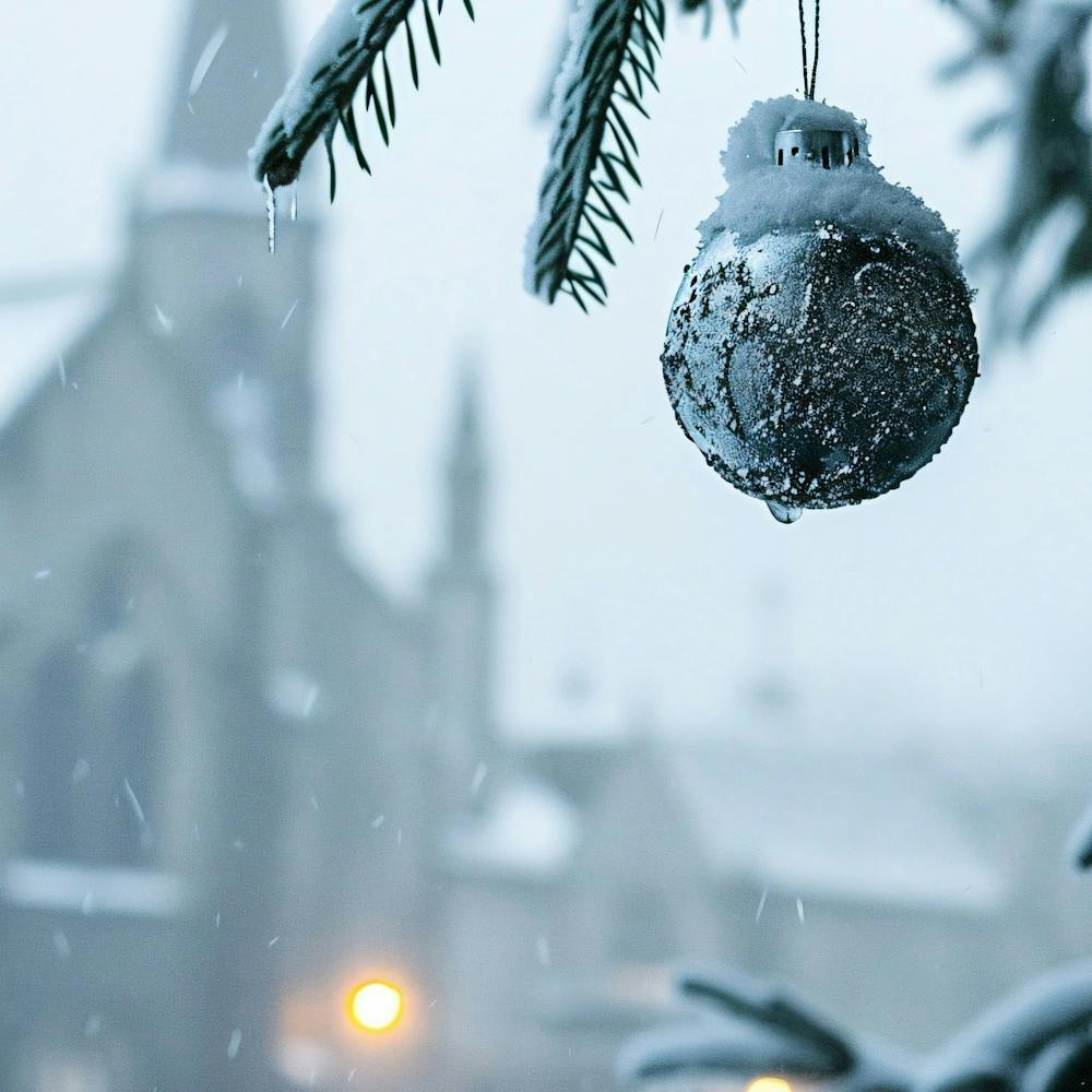 Christmas Tree In The Snow 6