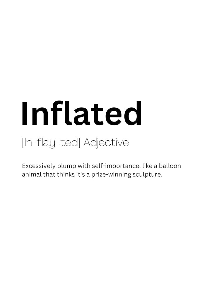 Inflated Definition Meaning