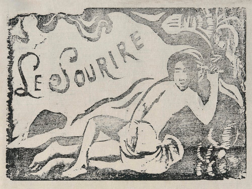 Tahitian Woman, Headpiece For Le Sourire, Paul Gauguin