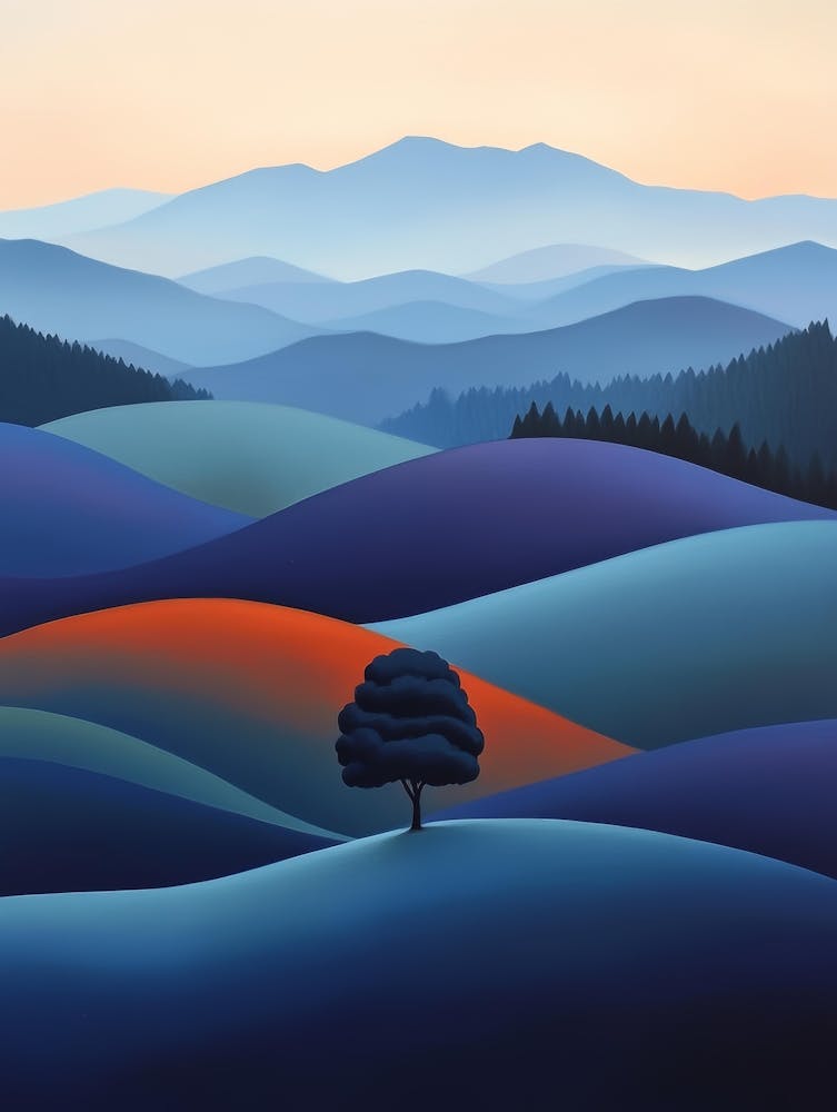 Lone Tree In The Mountains 1