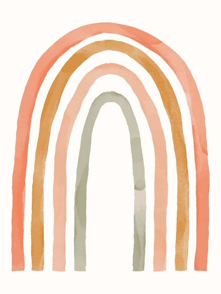 Rainbow Kids Neutrals Watercolour Nursery