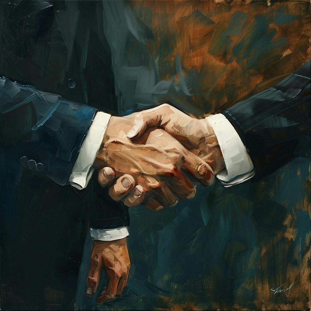 Two Men Shaking Hands 2