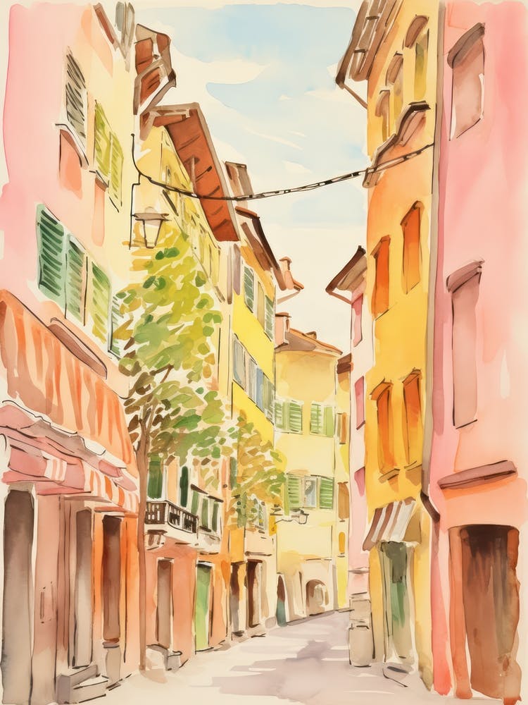 Parma, Italy Watercolour Streets 2