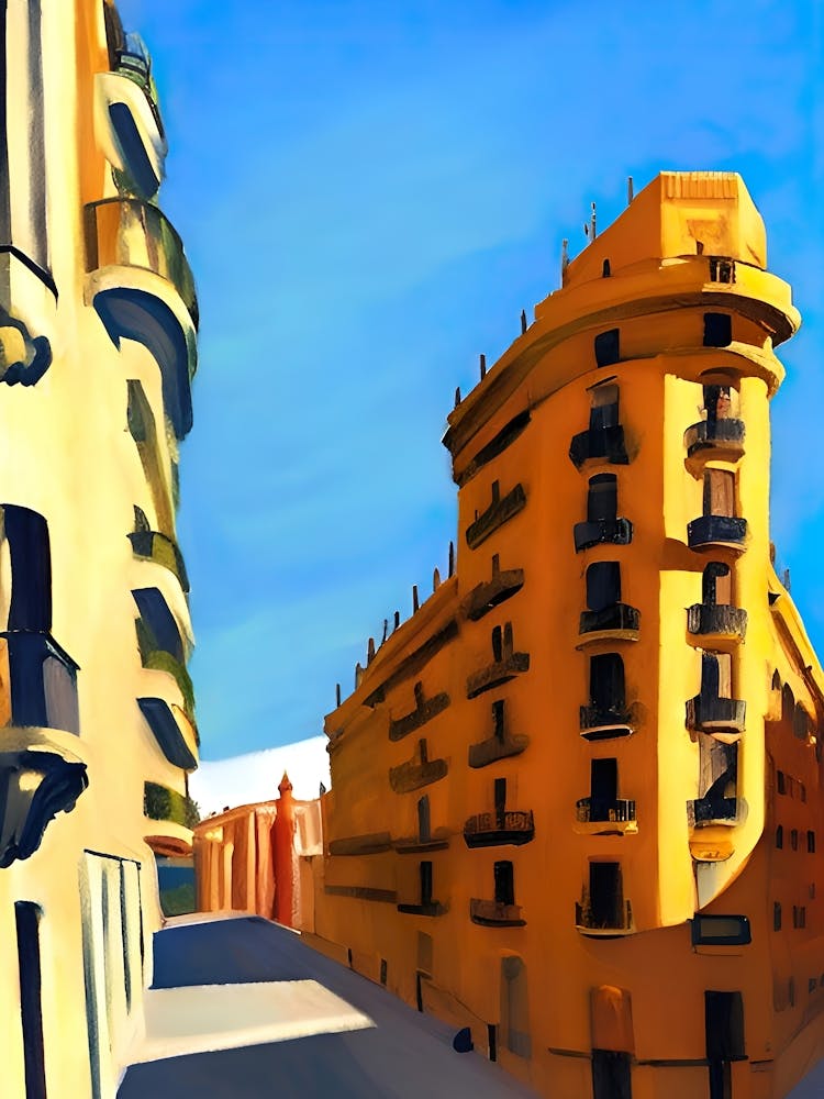 Street Scene In Barcelona