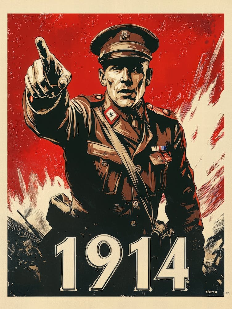 Aihrgdesign A Vintage Recruitment Poster From 1914 Featuring 2