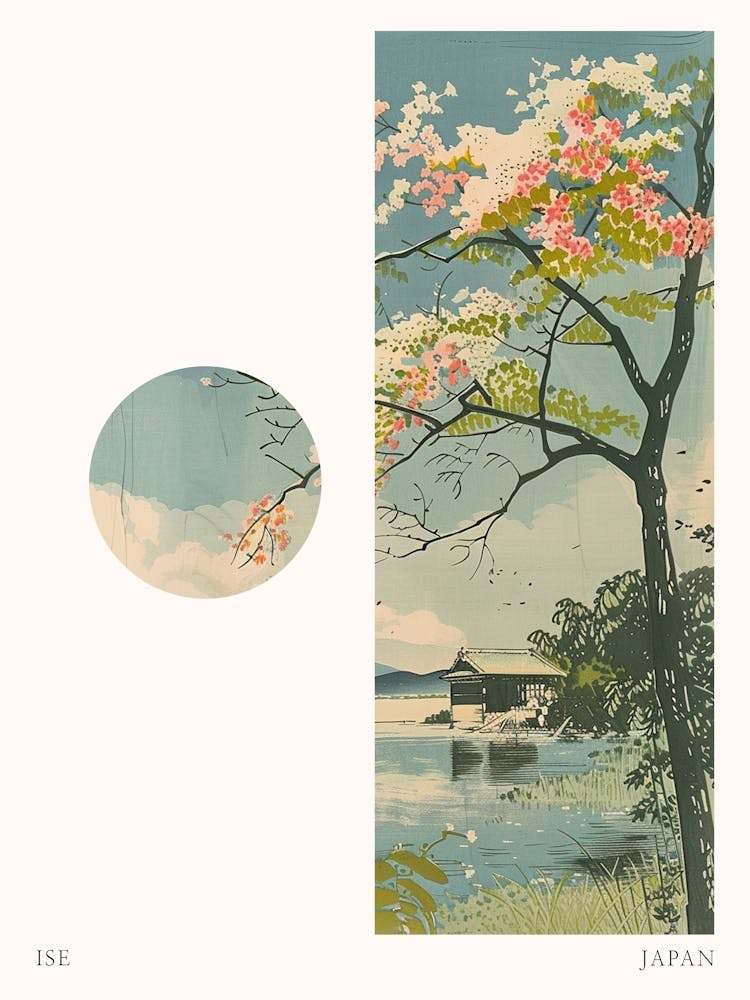 Ise Japan 2 Cut Out Travel Poster